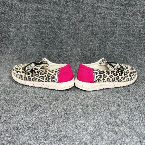 Hey Dude Wendy Slip On Shoes Girl's 1 Cheetah Print Pink Comfort Casual Sneakers - Picture 6 of 11
